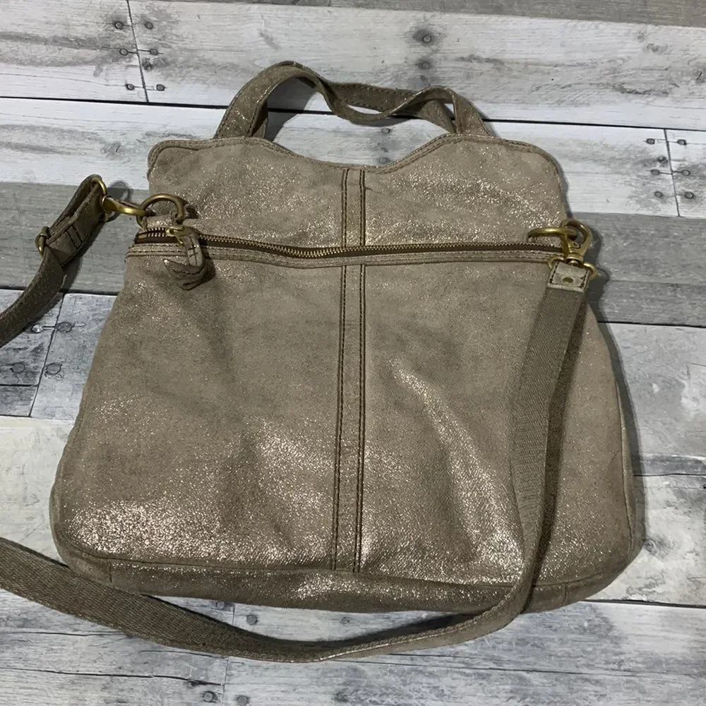 Fossil Metallic Fold Over Purse - Picture 3 of 8